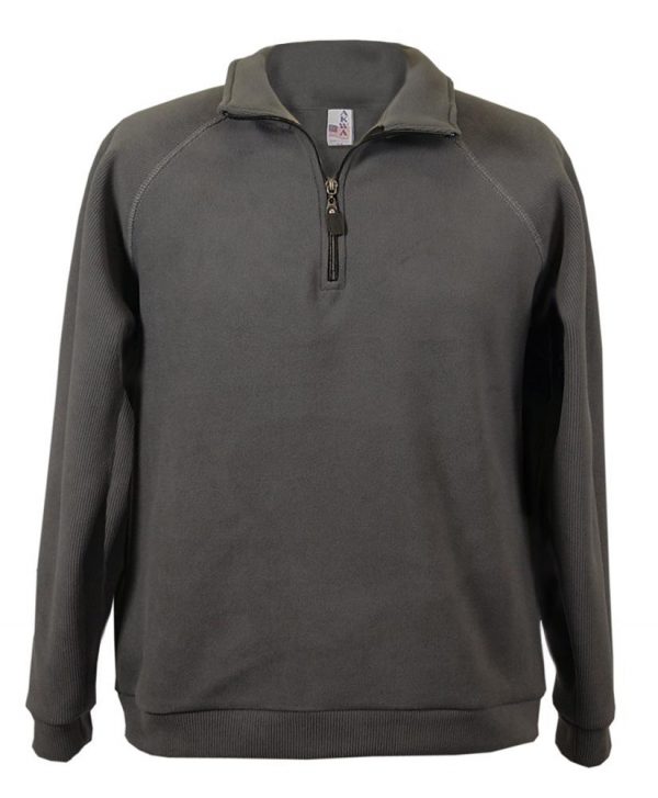Corduroy Bonded Fleece 1/4 zip Pullover