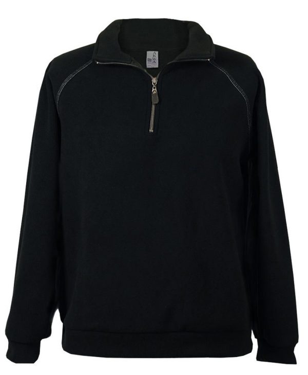 Corduroy Bonded Fleece 1/4 zip Pullover