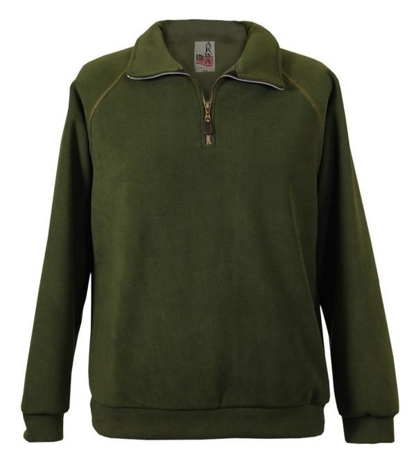 Corduroy Bonded Fleece 1/4 zip Pullover