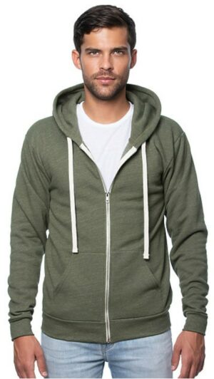 Unisex Triblend Fleece Zip Hoodie