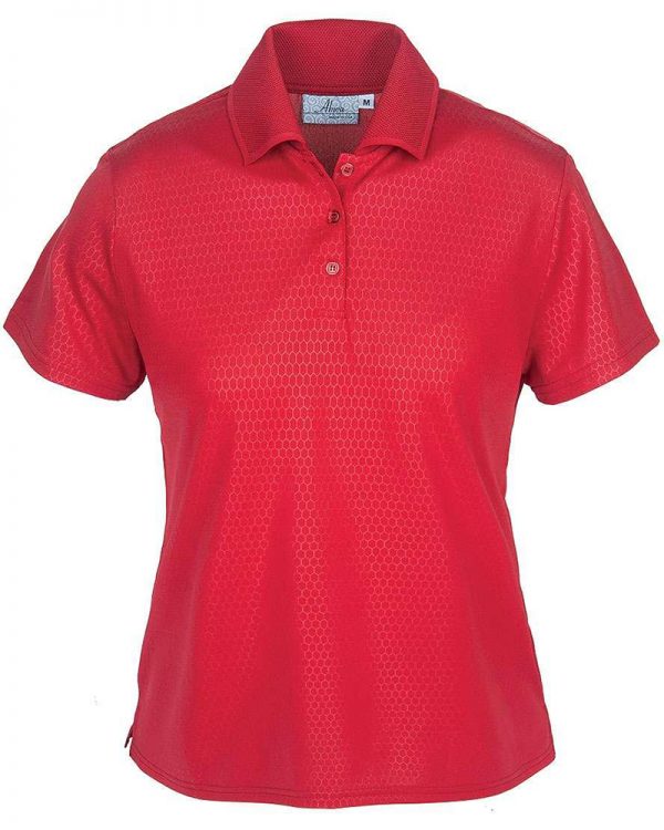 Embossed Honeycomb Pique Ladies' Polo