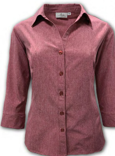 Shirt with 3/4 sleeves and patches