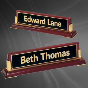 Rosewood Nameplate with Accents