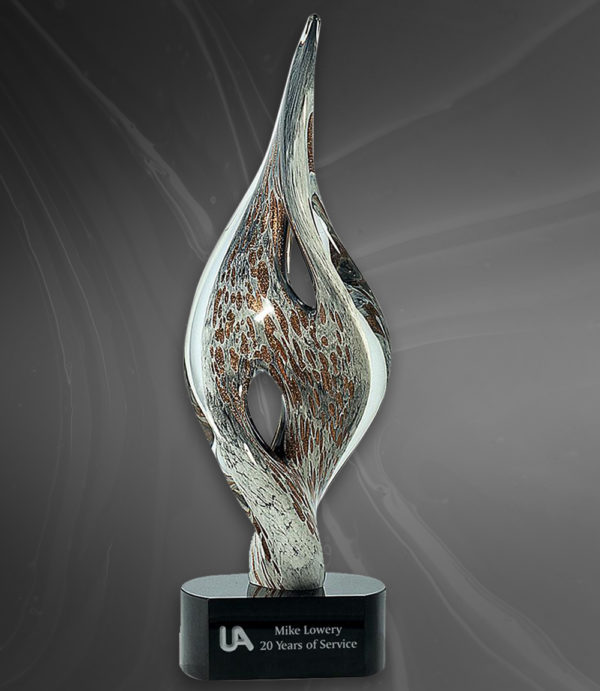 Spire Twist Art Glass Award