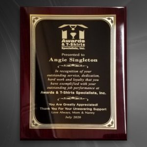 9x12 Piano Finish Plaque