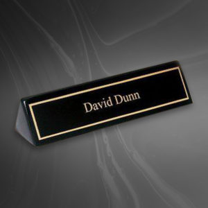 Piano Finish Name Plate Wedge