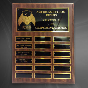 18 Plate Walnut Perpetual Plaque