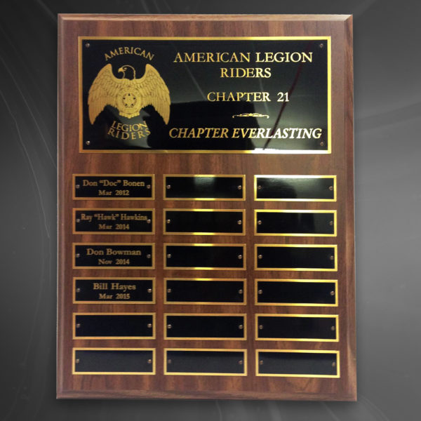 18 Plate Walnut Perpetual Plaque