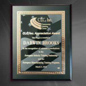 Black Plaque W/Flag Plate