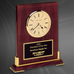 Rosewood Desktop Clock