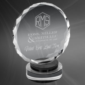 Round Facet Crystal Award