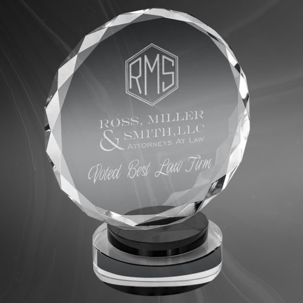 Round Facet Crystal Award
