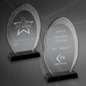 Oval Halo Glass Award