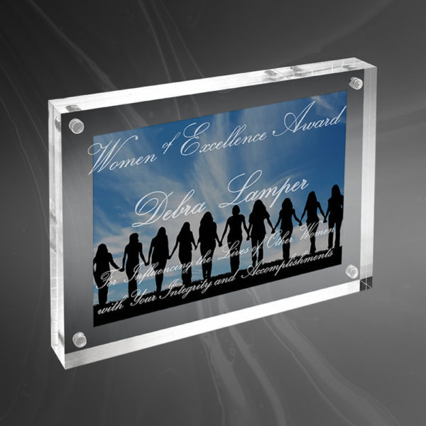 Clear Rectangle Magnetic Award