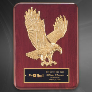Goldtone Sculptured Eagle Plaque