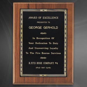 Sheffield Series Walnut Plaque