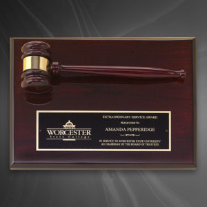 Rosewood Gavel Plaque