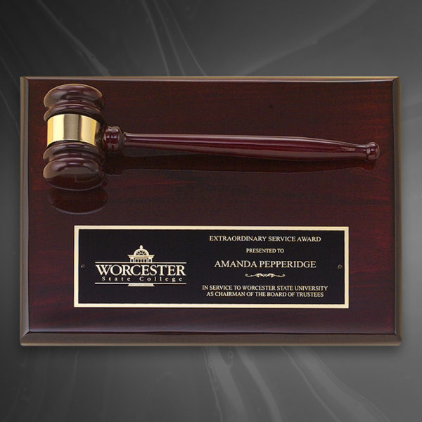 Rosewood Gavel Plaque